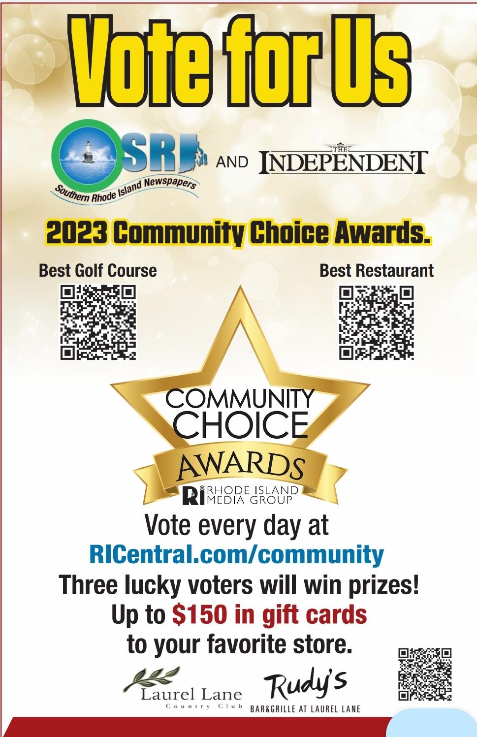 2023 Community Choice Awards - Please VOTE for Laurel Lane and Rudy's Bar&Grille