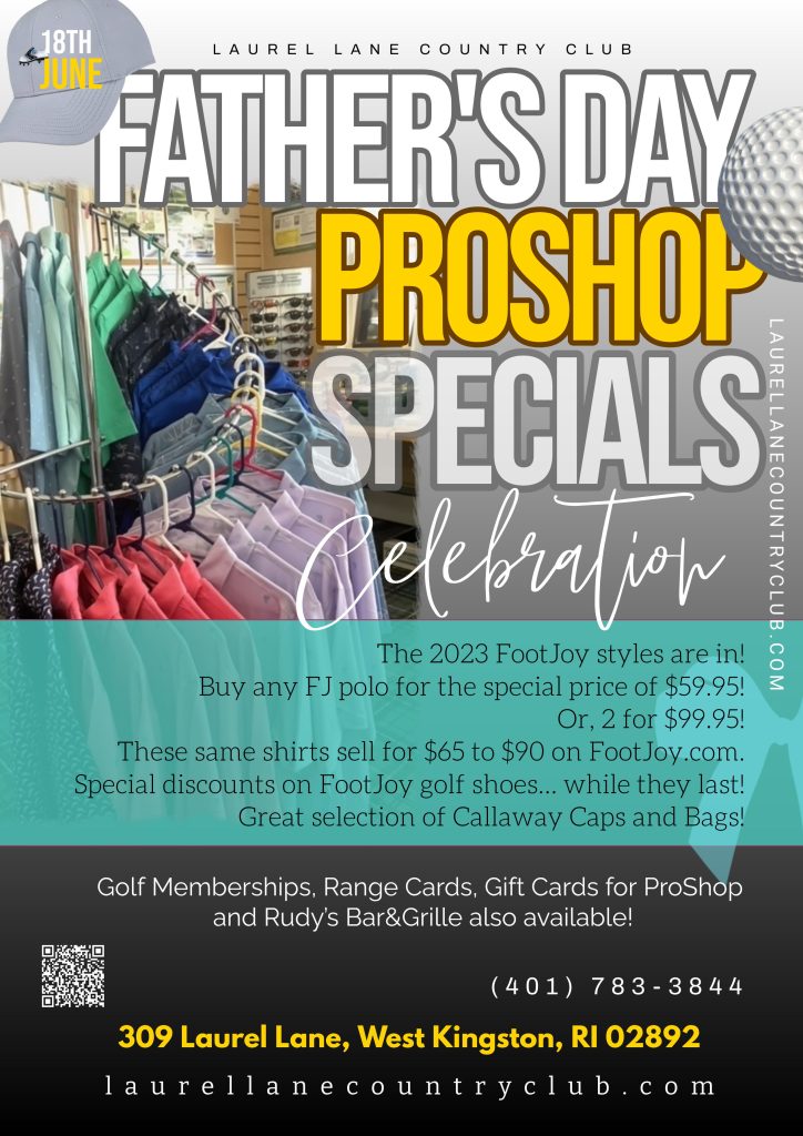 Fathers Day ProShop Specials at Laurel Lane Country Club