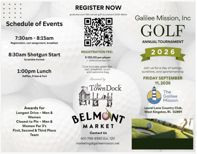 galilee mission, inc annual golf tpournament, sept 11, 2026