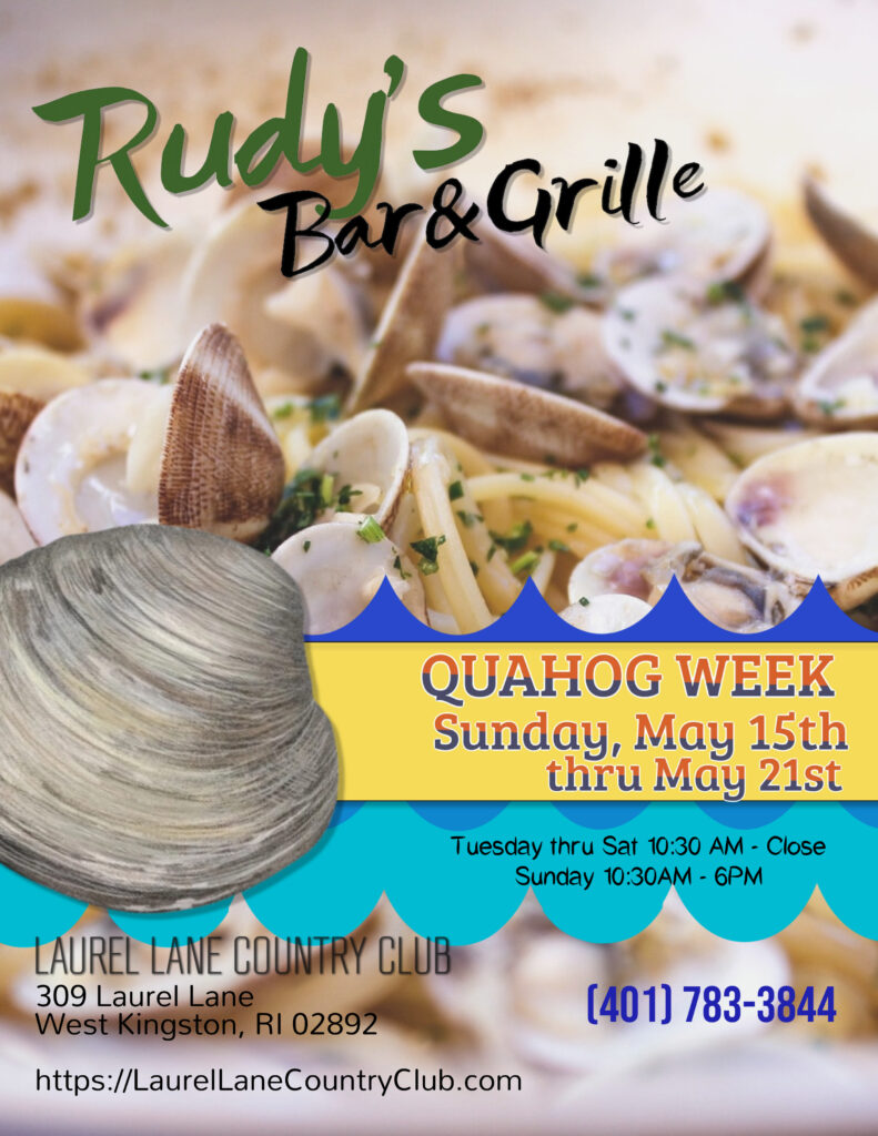 Quahog Week at Rudys BarGrille at Laurel Lane Country Club