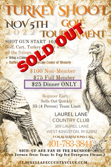 SOLD OUT Thanksgiving Turkey Shoot at Laurel Lane Country Club