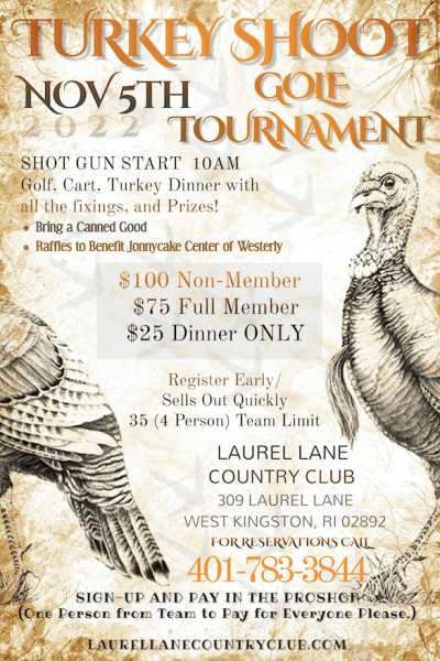 Turkey Shoot, November 5th Laurel Lane