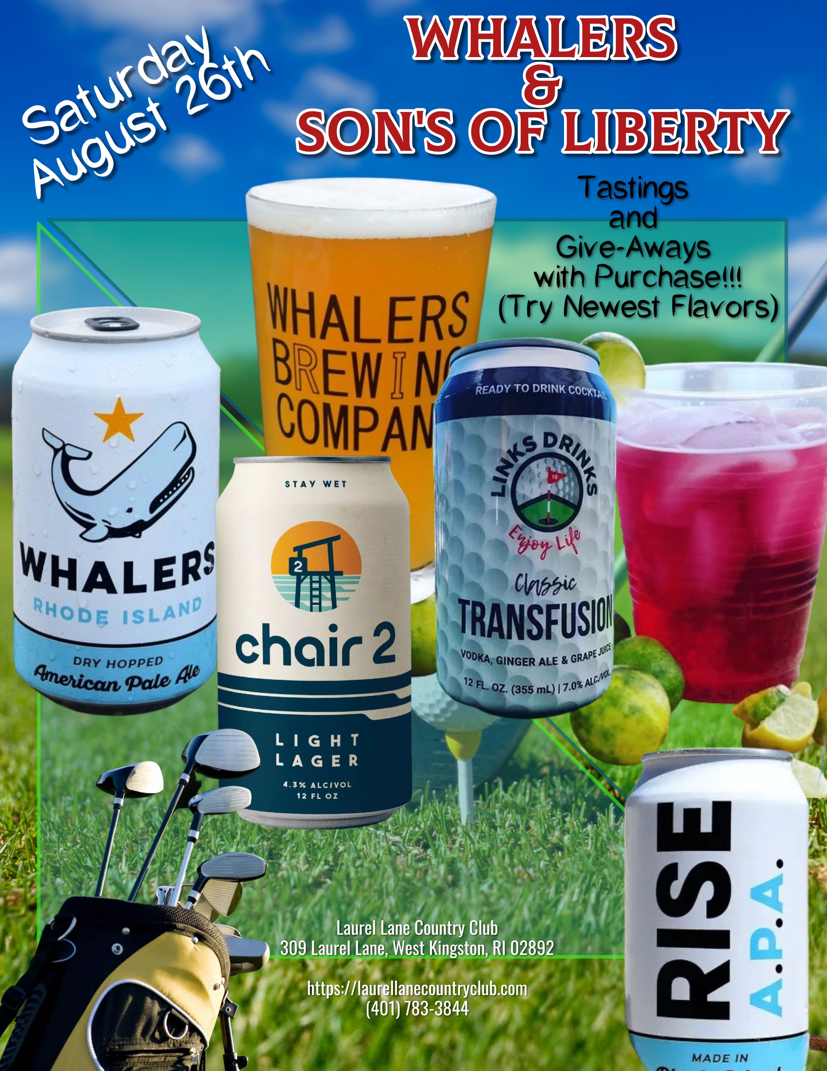 Whalers Sons of Liberty Saturday at Laurel Lane Country Club, August 26, 2023